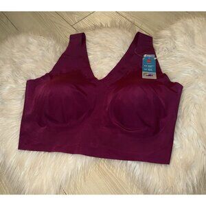 Hanes MHW561 Womens Invisible Embrace Pullover Bralette Bra Lined WF 2XL+ XXL+